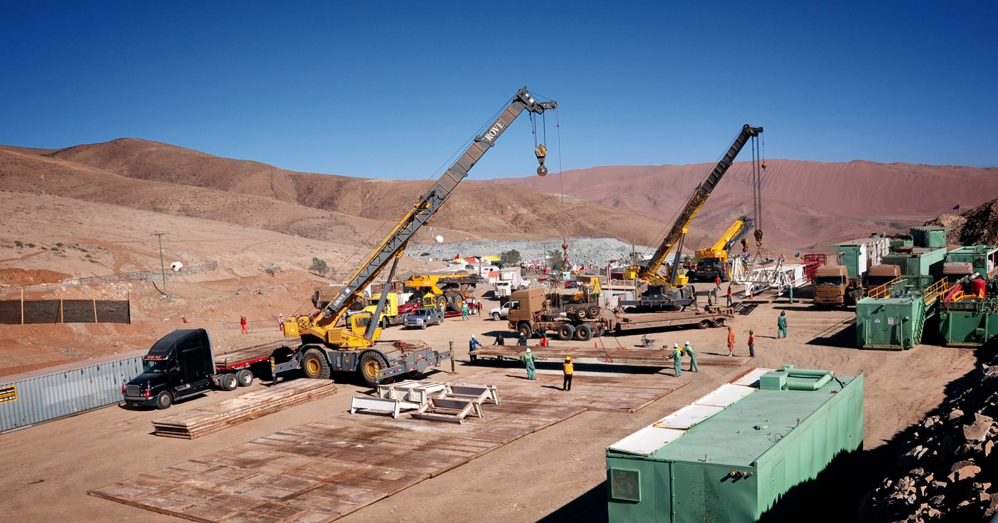 Equipos de sondaje de Geotec en faena minera